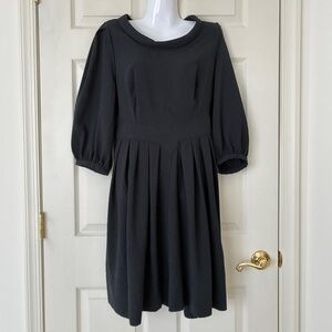 NWT GO International Black Crepe 3/4 Sleeve Dress Size 15 (Junior)